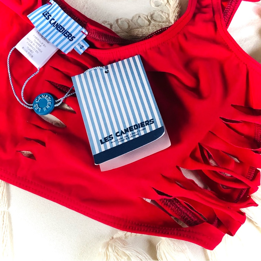 LES CANEBIERS | 44 / XXL | NWT Destroyed Bikini Red Women’s Shredded Swimsuit